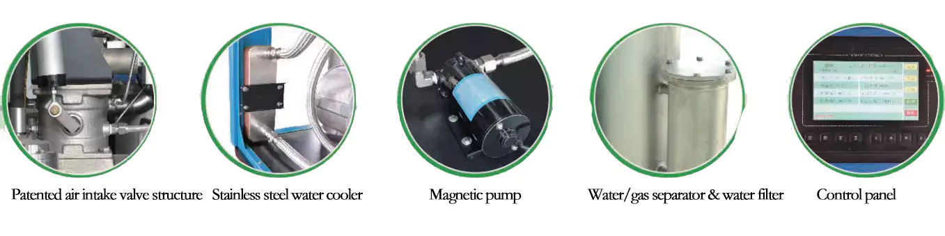 Oil-free air compressor performance specifications for PET bottle blowing parameters