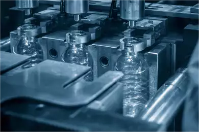 PET bottles automatic blowing machine with certified air compressor system